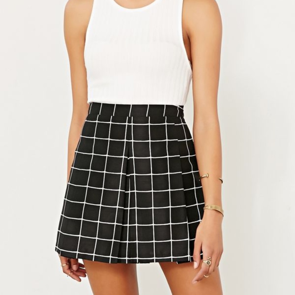 Silence + Noise Inverted Pleated Miniskirt
